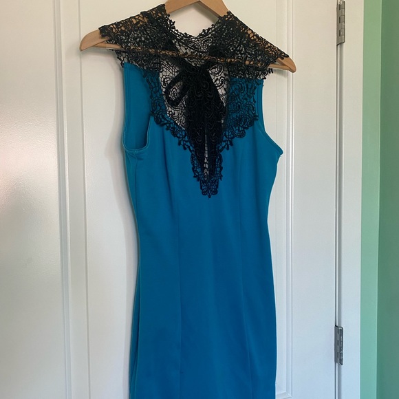 Cute blue cocktail dress - Picture 3 of 3